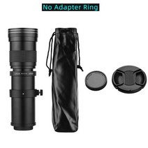 카메라 MF 슈퍼 망원 줌 렌즈 F/8316 420800mm T 마운트 캐논 니콘 소니 후지필름 올림푸스 용 범용 1/4 스레드 포함, No Adapter Ring, 01 No Adapter Ring