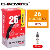 자전거 타이어튜브 CHAOYANG-MTB 자전거 튜브 26 27.5 29 인치 1.25/1.75-1.5/2.125 FV AF 33mm 48mm 산, 01 26x1.25-1.5-FV