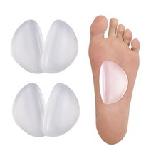 평발 깔창 아치 발 패드 투명 실리콘 젤 지원 신 삽입 웨지 쿠션 완화 피트 안창 교정기 여성용 남성용, 투명한, 1 쌍