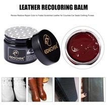 페인트 클리너 자동차 가죽 Recoloring Balm 갱신 복구 색상 퇴색 된 긁힌 Couches 좌석 의류 지갑, 02 Red