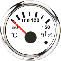 자동차 게이지차량용 유압 게이지 수위 연료 온도 해양 보트 부스트 알람 52mm 전압계 12V 24V, 10 Oil Temp WS