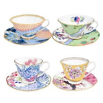 웨지우드 버터플라이 블룸 티컵 소서 200ml, 상세설명 참조, 003. 핑크블루(5C107800047)