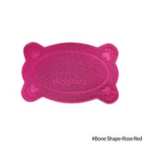 고양이모래 벤토나이트 저렴한 먼지없는 추천 모래방수 애완 동물 매트 높은 탄력성 섬유 고양이 쓰레기 층, 02 Bone Shape-Rose Red