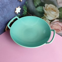 *제와이스라프* NEW 웍 20cm(손잡이26cm) 스톤웨어 도자기 손잡이 접시 플레이트 6종 컬러, 민트