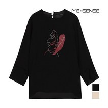 [미센스] 얼굴 드로잉 블라우스_MA99BLM202Z