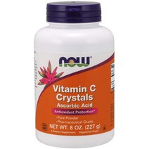 나우푸드 Now Foods Vitamin C Crystals 비타민 아스코르브산 크리스탈 8oz(227g) 4병, x, 1개