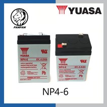 YUASA 유아사 NP4-6 6V 4Ah 무보수 연축전지 UPS 배터리 국내재고보유