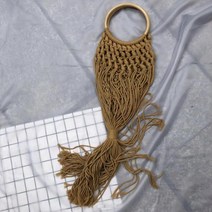DFMEI 토트 면실 짜임 수술 비치 메쉬백
