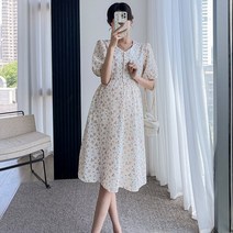 임산부원피스 출산 옷 여름 패션 플러스 사이즈 꽃 임신 드레스 우아한 프랑스 스타일 복장 수유