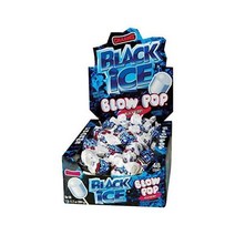 Tootsie Roll Charms Blow Pops 블랙 아이스 맛 48개 1팩 3886, 검은 얼음_48개(1팩)