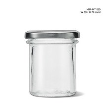 유리병 미르 미니티 120ml 수입양념병 잼병 소분저장 미니병 밀폐용기, 실버