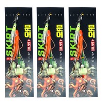 금호 문어낚시 스커트 꽃게채비 일체형 KS-437, 3세트