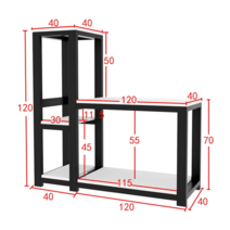 수족관 받침대 인테리어 축양장 철제 소품선반 광폭, 플라워랙40x40x120실린더랙120x40x70