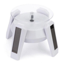 회전 진열대 태양광 LED 회전 진열대 디스플레이 전시용, 화이트