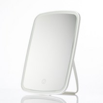 조단앤쥬디 모노크롬 LED 메이크업 미러 업그레이드 탁상거울 NV663, Rice White