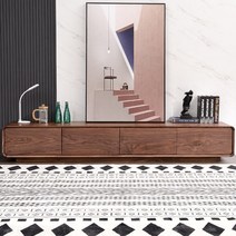 북미산 호두나무 2200 TV거실장 낮은거실장 북유럽원목거실장 티비다이 티테이블 세트