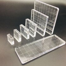 도장파는기계 P82D 고투명 아크릴 블록 DIY 공예 인감 스탬프 스크랩북 7 개, 1.White