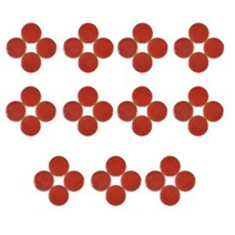 헥사곤타일 현관데코 외부 모자이크 메이킹 4 라운드 세라믹 타일 멀티 컬러 돌 만-49, Red