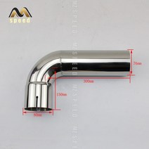 소리박 가변 가상 배기 자동차 스타일링 90도 54mm 66mm 73mm 76mm 파이프 머플러 테일 파이프 304 스테인레스 스틸 용접 재료