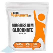 벌크서플리먼트 글루콘산 마그네슘 75mg 파우더 500그램 Magnesium Gluconate Powder, 500 grs, 1개
