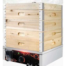 전기 나무찜기 스팀보온 휴게소 보온진열장 4단 나무틀 뚜껑포함 찐만두, 2단 철제 찜통