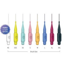 행복치카 오프리케어 치간칫솔 치아 종류별 일자형 오리지널숏 8가지 다양한사이즈 6개, XL