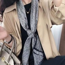 프린팅 미듐 스카프 사각스카프 패턴 롱스카프 가방손