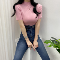 스트릿제이 무지 반폴라 반팔티