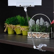 집게형 화분 이름표 텃밭 식물 꽃 네임택 홀더 매장 매대 가격표 클립 2P, 제품선택, 전선줄 클립