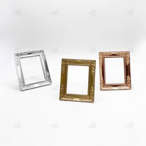 소형 사진 액자 색상선택 1P 인형의집 취미 촬영 장식 미니어처 소품 납골당 미니 프레임 생활 소품 만들기, C_로즈골드