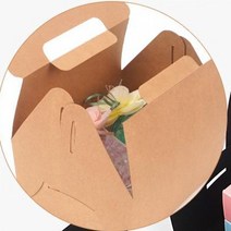 염내 선물 상자 포장 박스 제작 쿠키 화과자 케이스 조각 케이크 손잡이 마카롱 선물용 종이, 브라운