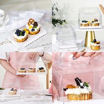 투명창 머핀 상자 컵케이크 (10P), 투명 1구