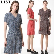 [KT알파쇼핑][리스트(LIST)] 홀리데이 파리지엔 랩라이크 프린트 원피스 (택가격 198000원)