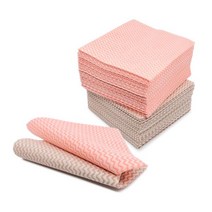 KP 물결행주(중) 벌크100장 비스코스행주 홍보 판촉용, 브라운