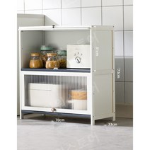 미니 그릇장 홈카페 수납장 그릇 장식장 서랍장 주방 원목, 화이트 70x73x33