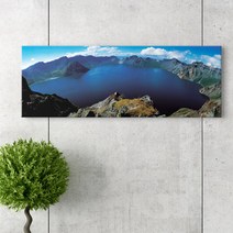 데코밍샵백두산천지_파노라마_대형노프레임_노프레임액자_틀없는액자_옆면까지출력, A-백두산정상에서