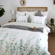 [아망떼] 유칼립투스 고밀도 순면 패딩이불커버 베개세트 Q