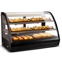 휴게소 핫바진열대 닭강정 도넛 상업용 진열 디피 다이, 1.2m 3단 (열풍 순환형)