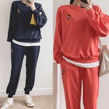 스몰미키자수 티셔츠바지세트)디즈니정품 셋업 맨투맨티셔츠 상하의복 그림자수 츄리닝세트 트레이닝복 프린트나염 캐릭터 그림