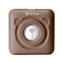 핸드폰사진인화기 휴대용포토프린터 미니포토프린터 Peripage 블루투스 미니 감열식 포토 프린터 모바일, 12 203 Brown