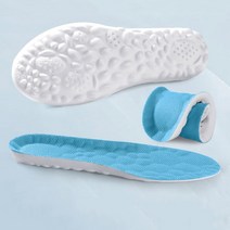 4D 마사지 신발 깔창 슈퍼 소프트 스포츠 발 러닝 바구니 밑창 아치 지원 유니섹스 정형 외과 삽입, [06] blue