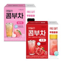 다농원 데일리 콤부차 4종 레몬/세븐베리/피치/석류 발효 탄산음료, 피치20T+석류20T