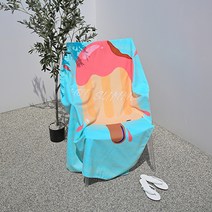 위크나인 특대형 비치타올 큰수건 오션타올, ICE CREAM, 1개