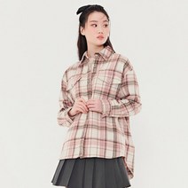 여성 울라이크 기모 체크 셔츠-BFRG5454C0P