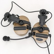 오토바이헬멧블루투스 TS TAC-SKY COMTAC II 전술 헤드셋 실리콘 Earmuff 헬멧 ARC 레일 마운트 워키 토키, [05] C2 DE