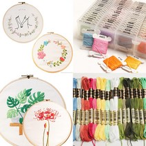 십자수실 프랑스자수실 80P 100P, 수틀20.5cm(3개)