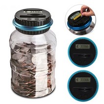 지폐저금통 특이한 금고 저금통 money Saving jar clear digital, gbp