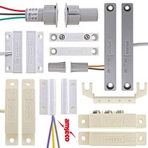 자석스위치 암세코 마그네틱 센서 에어커튼 스위치 창문 도어 문열림 방범 스위치 센서 AMSECO Potter Magnetic Contacts Switch, AMS-10C(NO), 1개