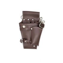 미용실 스텝 가방 가죽 가위 미용사 힙색 수납 스타일리스트 헤어 파우치 정리대 인턴트렌디 메신저 하이 엔드 가위 가방 전문 헤어 스타일리스트 이발 허리 가방 성격 창조적 인 미용, 단일사이즈, 브라운