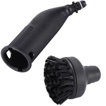 2 개/대 세부 사항 제트 노즐 Karcher SC1 SC2 SC3 SC4 SC5 스팀 청소기 용 대형 라운드 클리닝 브러시, 하나, 검정